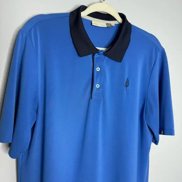 Kjus Men's Sami Polo Shirt Short Sleeve Golf Performance Blue Small - Picture 2 of 8